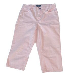 LAUREN JEANS COMPANY Jeans High Waist Cropped Pink Denim Size 6P